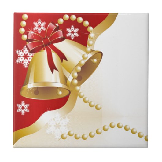 Decorative Weihnachtsgoldglocken Fliese (Vorderseite)