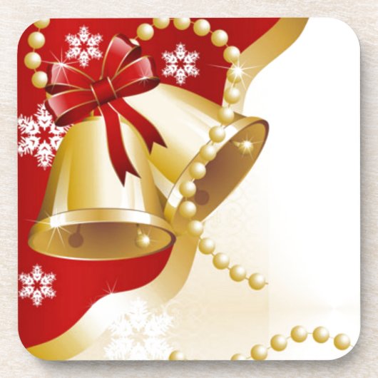 Decorative Weihnachtsgoldglocken Untersetzer (Vorderseite)
