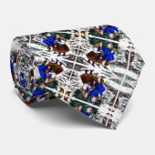 Decorative Weihnachtslieder Carol Satin Foulard Krawatte (Gerollt)