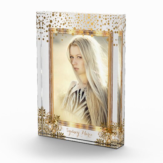 Decorative White & Gold Confetti - DIY Foto (Rechts)