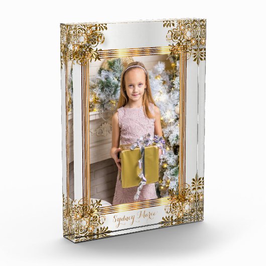 Decorative White & Gold Verziert - DIY-Foto Fotoblock (Links)