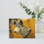 Decorative Wolf Head Postkarte (Stehend Vorderseite)