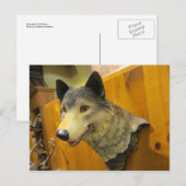 Decorative Wolf Head Postkarte (Vorne/Hinten)
