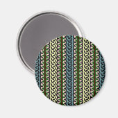 Decorativer Stripmagnet - blau/creme Magnet (Vorderseite/Rückseite)