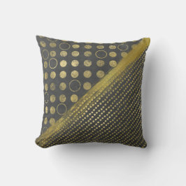 Decorator Gold Tone und Grau Dotter Akzent Kissen