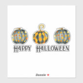 Decorierte Kürbis Halloween Custom Vinyl Aufkleber (Blatt)
