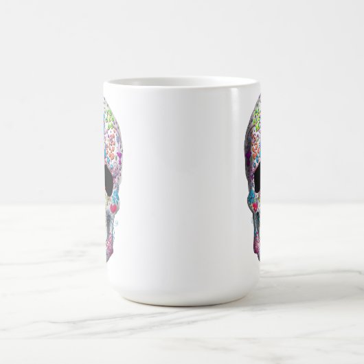 Decorierter Schädel Kaffeetasse (Mittel)