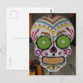 Decorierter Schädel Postkarte (Vorne/Hinten)