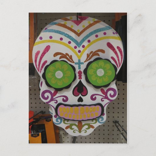 Decorierter Schädel Postkarte (Vorderseite)