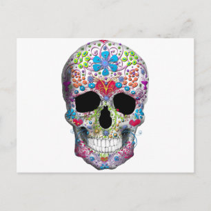 Decorierter Schädel Postkarte