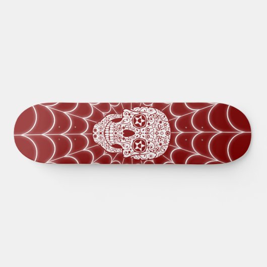 Decorierter Schädel Skateboard (Horizontal)