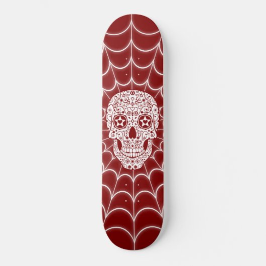 Decorierter Schädel Skateboard (Vorderseite)