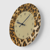 Decoruhr aus Naturleopard Große Wanduhr (Winkel)