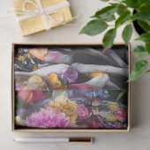 Decoupag3 Skull Bright Flowers Mixed Media Seidenpapier (Geschenk)