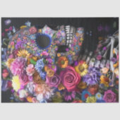 Decoupag3 Skull Bright Flowers Mixed Media Seidenpapier (Vorderseite)