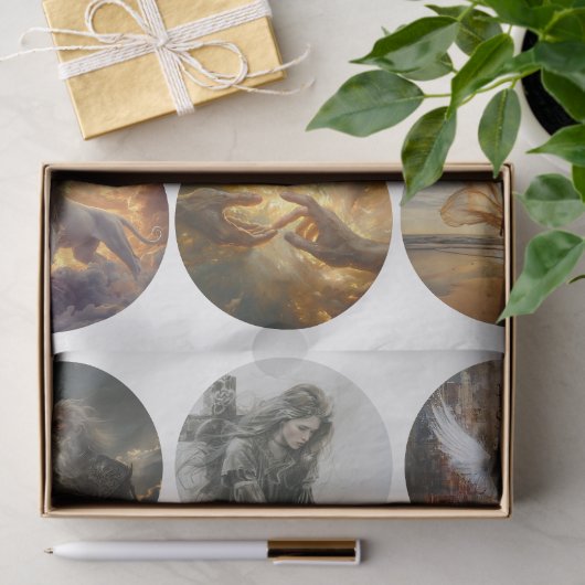 Decoupage 12 Devotional Faith Coaster Set 4" Seidenpapier (Geschenk)