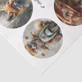 Decoupage 12 Fuchs 4" Untersetzer Wald Designs Seidenpapier (Detail)