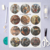Decoupage 12 Fuchs 4" Untersetzer Wald Designs Seidenpapier (Handwerk)