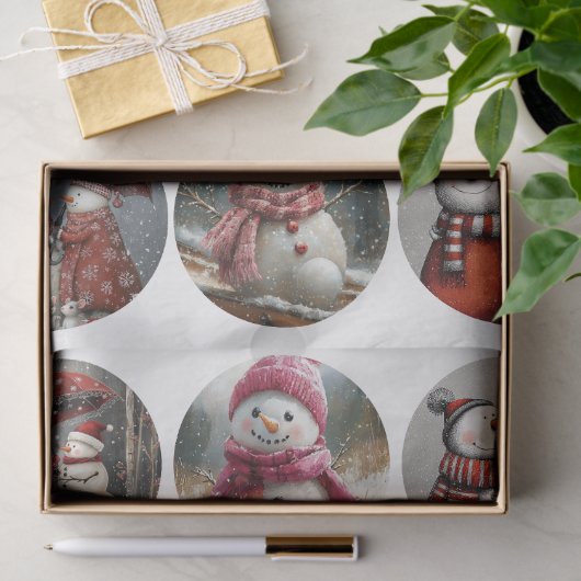 Decoupage 12 Whimsical 4" Coaster Santa Designs  Seidenpapier (Geschenk)