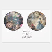 Decoupage 12inch Runden Fantasyland Wonderland Geschenkpapier Set (Vorderseite 3)