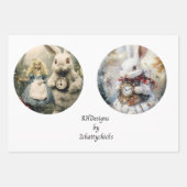 Decoupage 12inch Runden Fantasyland Wonderland Geschenkpapier Set (Vorderseite 2)