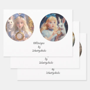 Decoupage 12inch Runden Fantasyland Wonderland Geschenkpapier Set