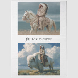 Decoupage 12x16 Native American Indian Designs Seidenpapier