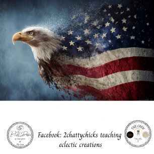 Découpage 250th American Eagle Fusion Art Seidenpapier