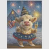 Decoupage 250th Birthday Highland Calf 4th July  Seidenpapier (Vorderseite)