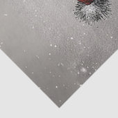 Decoupage 2 Schneemänner rote gestreifte Schals Wi Seidenpapier (Ausschnitt)