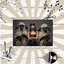 Decoupage 2 Sheep & Chic Band Seidenpapier