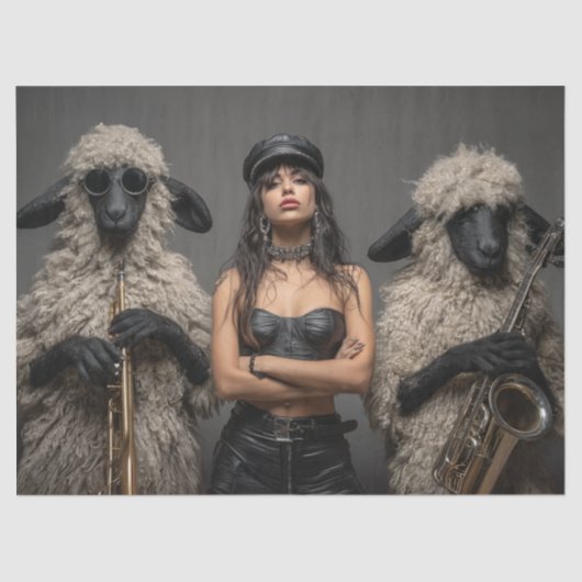 Decoupage 2 Sheep & Chic Band Seidenpapier (Vorderseite)