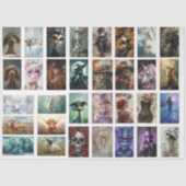 Decoupage 32 Designs 3x5 Inches Collage Scrapbook Seidenpapier (Vorderseite)