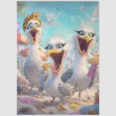 Decoupage 3 Crazy Seagull Wackadoodles  Seidenpapier (Vorderseite)