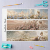Decoupage 3 Designs Farm Mädchen & Schwein Handsäg Seidenpapier (Basteln)