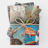Decoupage 3 Designs Oster, LKWs, Untersetzer Geschenkpapier Set (Beispiel)