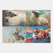 Decoupage 3 Designs Oster, LKWs, Untersetzer Geschenkpapier Set (Vorderseite)