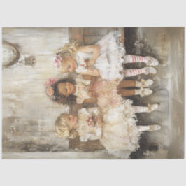 Decoupage 3 Kinder Blühen Freundschaften Seidenpapier