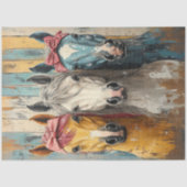 Decoupage 3 Pferde Bandanas beängstigender Hinterg Seidenpapier (Vorderseite)