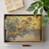 Decoupage 3 Pferde, die Feldsonnenblumen laufen Seidenpapier (Geschenk)