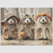 Decoupage 3 Racoon Forest Tricksters & Leckereien Seidenpapier (Vorderseite)