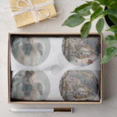 Découpage 3" Schneekugel-Formen Kind Pferd Winter Seidenpapier (Geschenk)