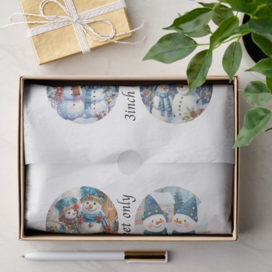 Decoupage 3" Snow Globe Mould Christmas Seidenpapier (Geschenk)