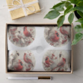 Decoupage 3" Snow Globe Moulds Cardinals Winter Seidenpapier (Geschenk)