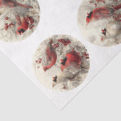 Decoupage 3" Snow Globe Moulds Cardinals Winter Seidenpapier (Ausschnitt)