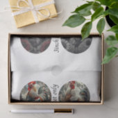 Decoupage 3" Snow Globe Moulds Roosters Red Barn Seidenpapier (Geschenk)