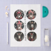 Decoupage 3" Snow Globe Moulds Whimsical Donkeys Seidenpapier (Handwerk)