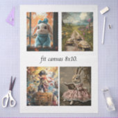 Decoupage 4 Storybook Papers for 8 x 10 Canvas Seidenpapier (Basteln)