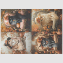 Decoupage 4 Vintager Fall Einstellung mit Fluffy C Seidenpapier