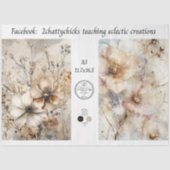 Decoupage A3 Botanische Kunstdesigns Seidenpapier (Vorderseite)